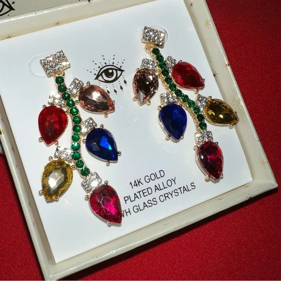 14K Gold P. Alloy Glass Crystals NIB